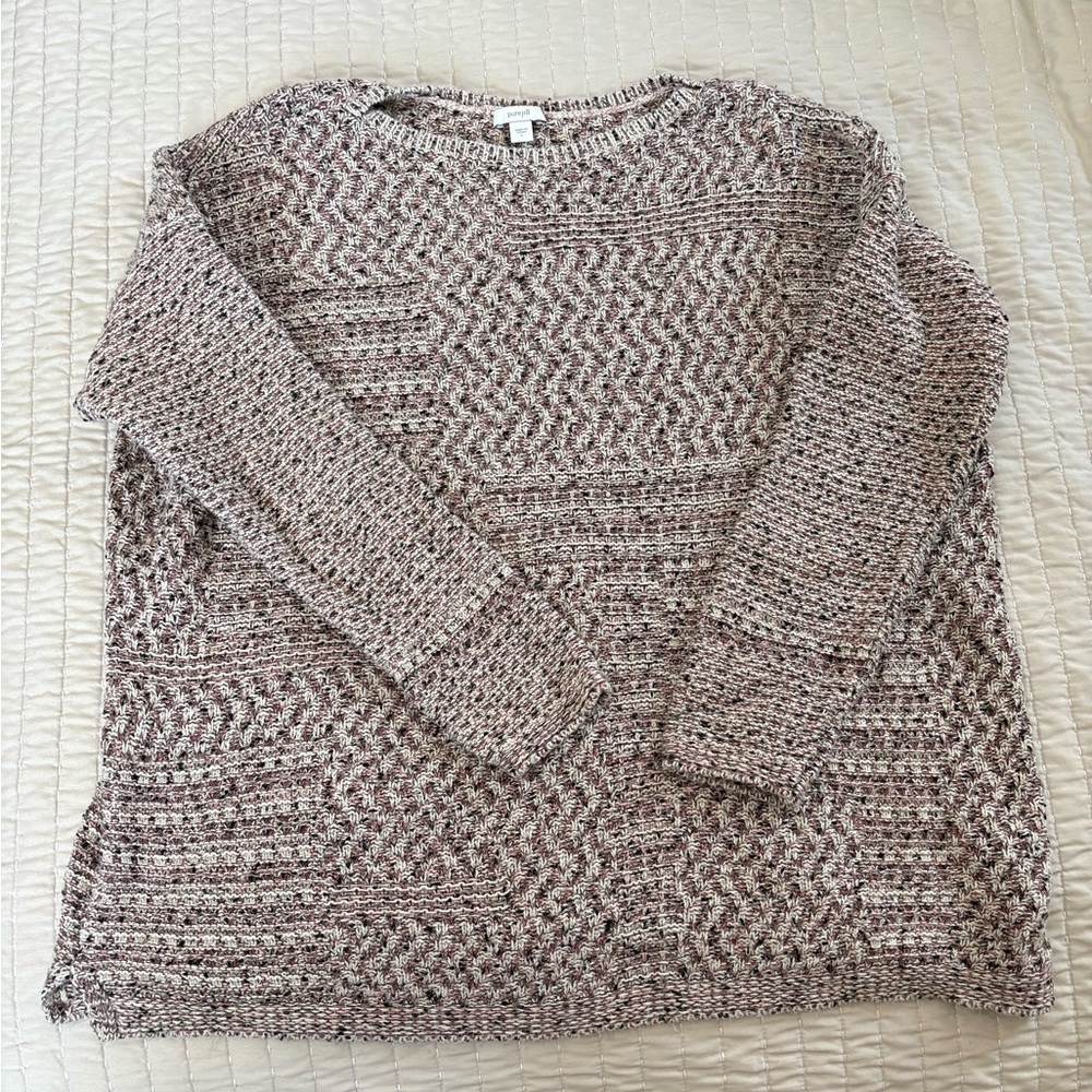 Women's Textured Crew Neck Sweater